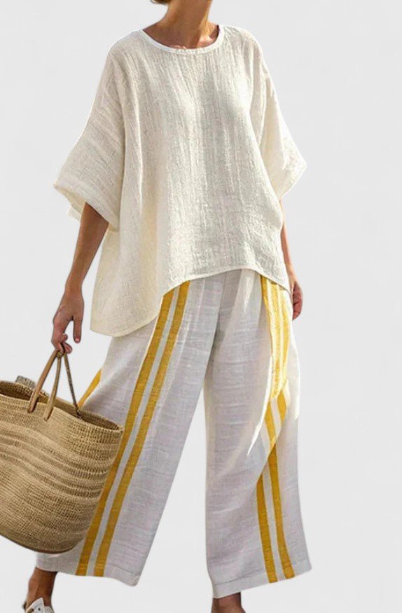 Lily Relaxed Linen-Mix Wide-Leg Co-Ord Set
