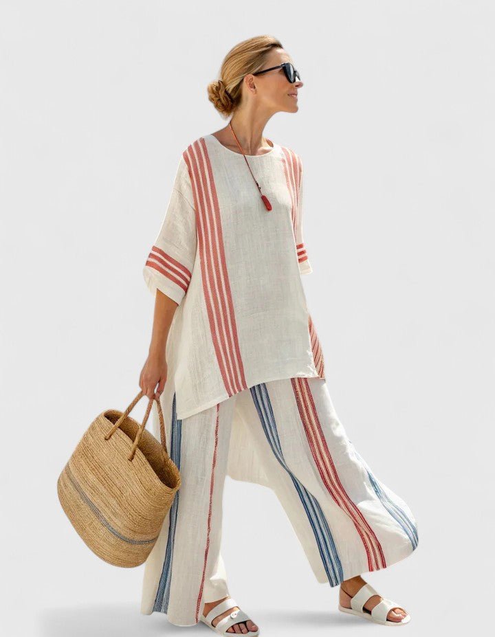 Lily Relaxed Linen-Mix Wide-Leg Co-Ord Set