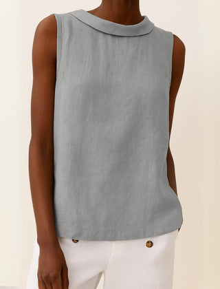 Freya Roll Neck Sleeveless Blouse
