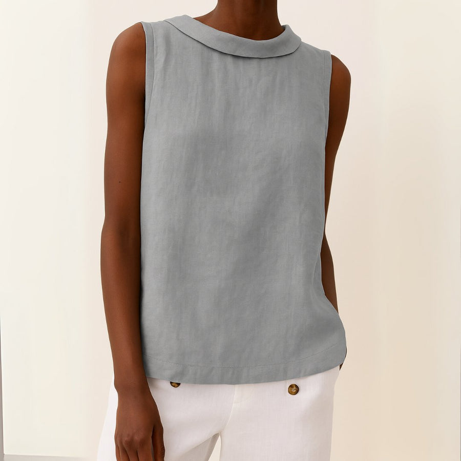 Freya Roll Neck Sleeveless Blouse