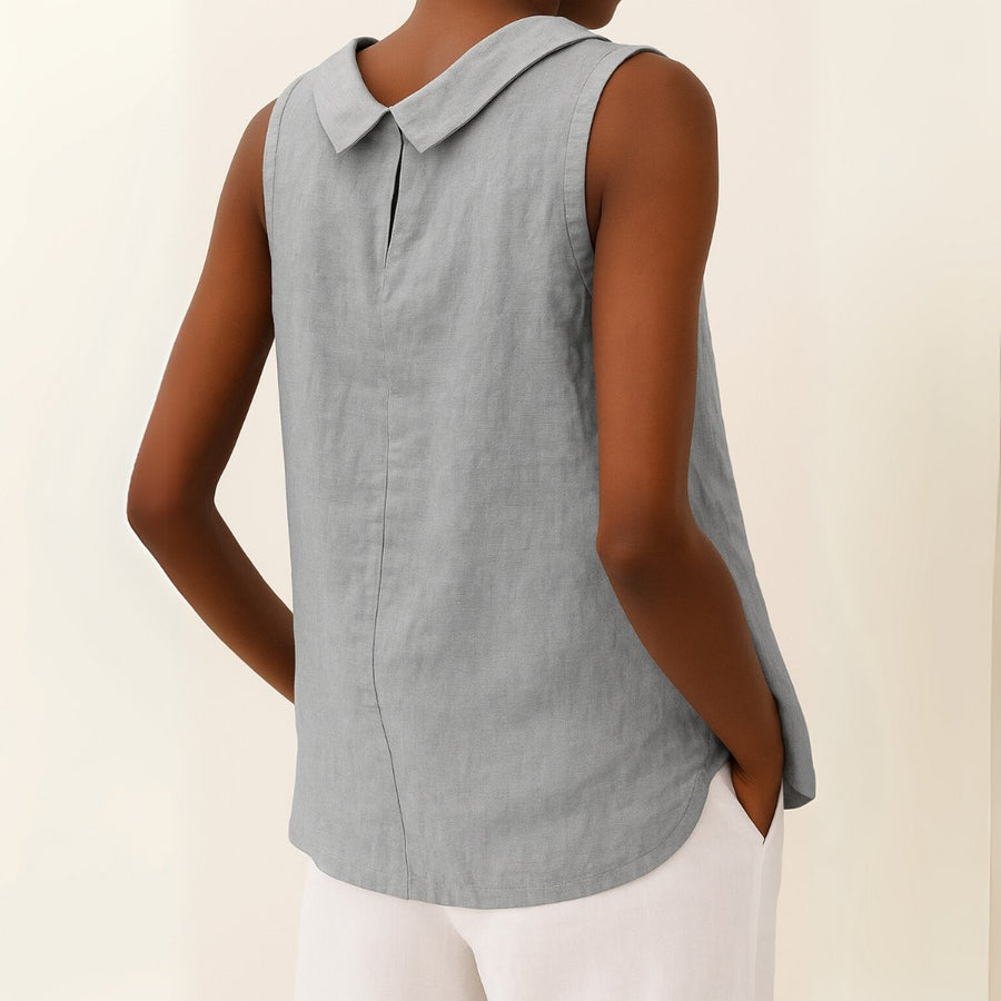 Freya Roll Neck Sleeveless Blouse