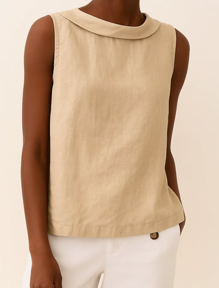Freya Roll Neck Sleeveless Blouse