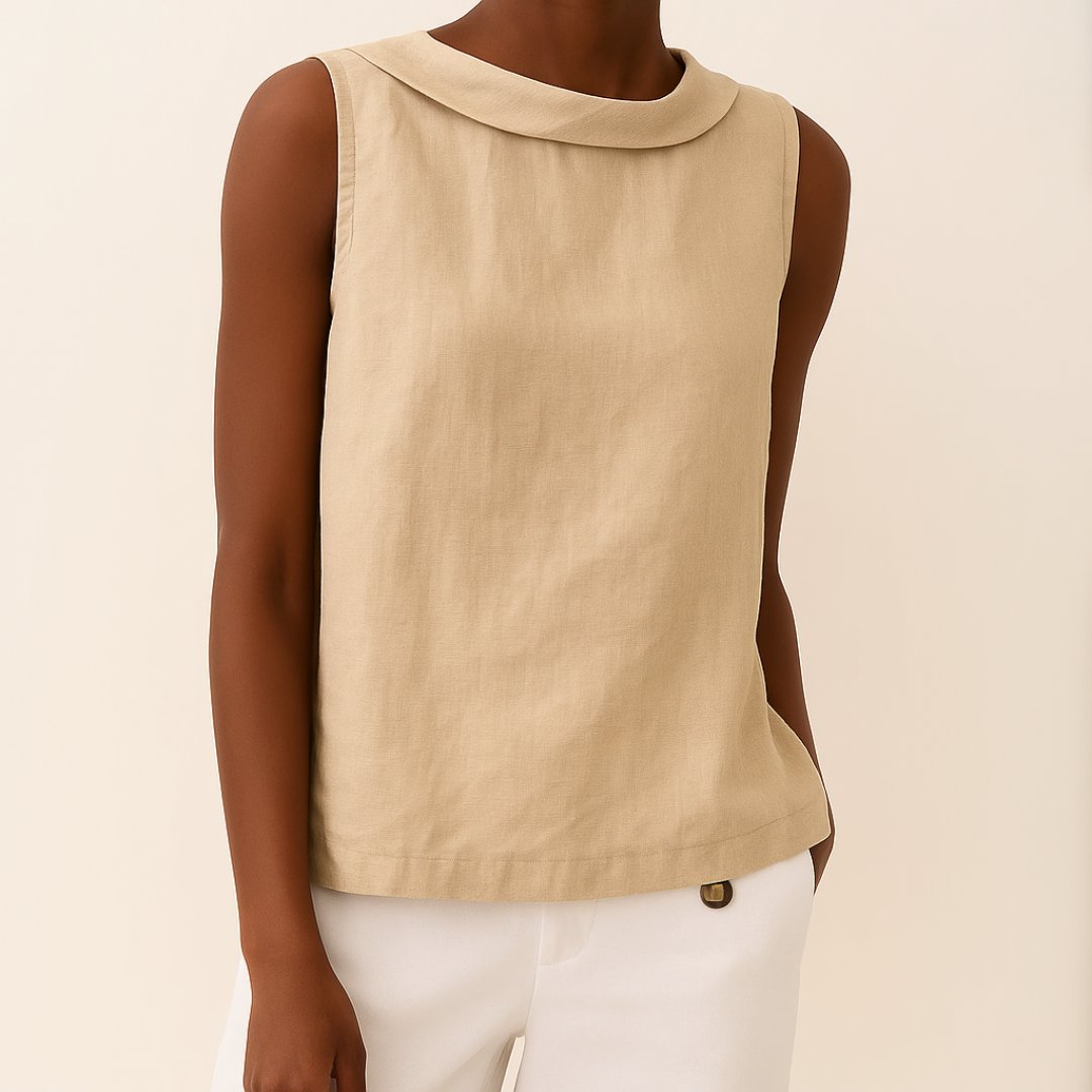 Freya Roll Neck Sleeveless Blouse
