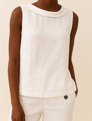 Freya Roll Neck Sleeveless Blouse