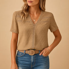 Florence Lace Trim Blouse