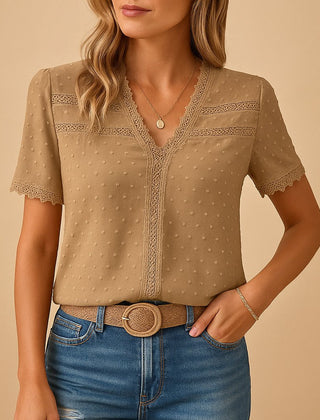Florence Lace Trim Blouse