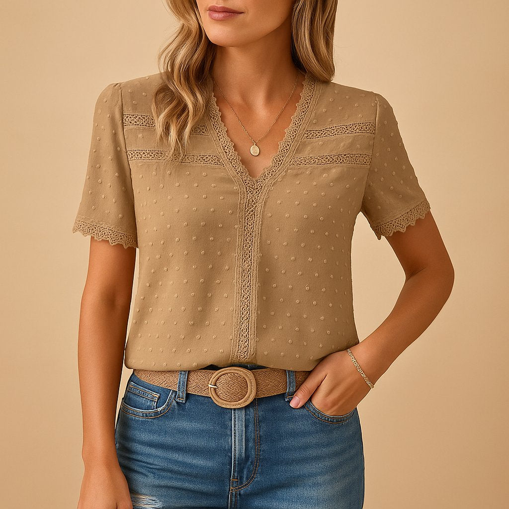 Florence Lace Trim Blouse