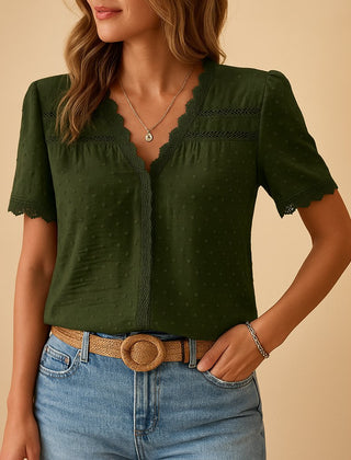 Florence Lace Trim Blouse