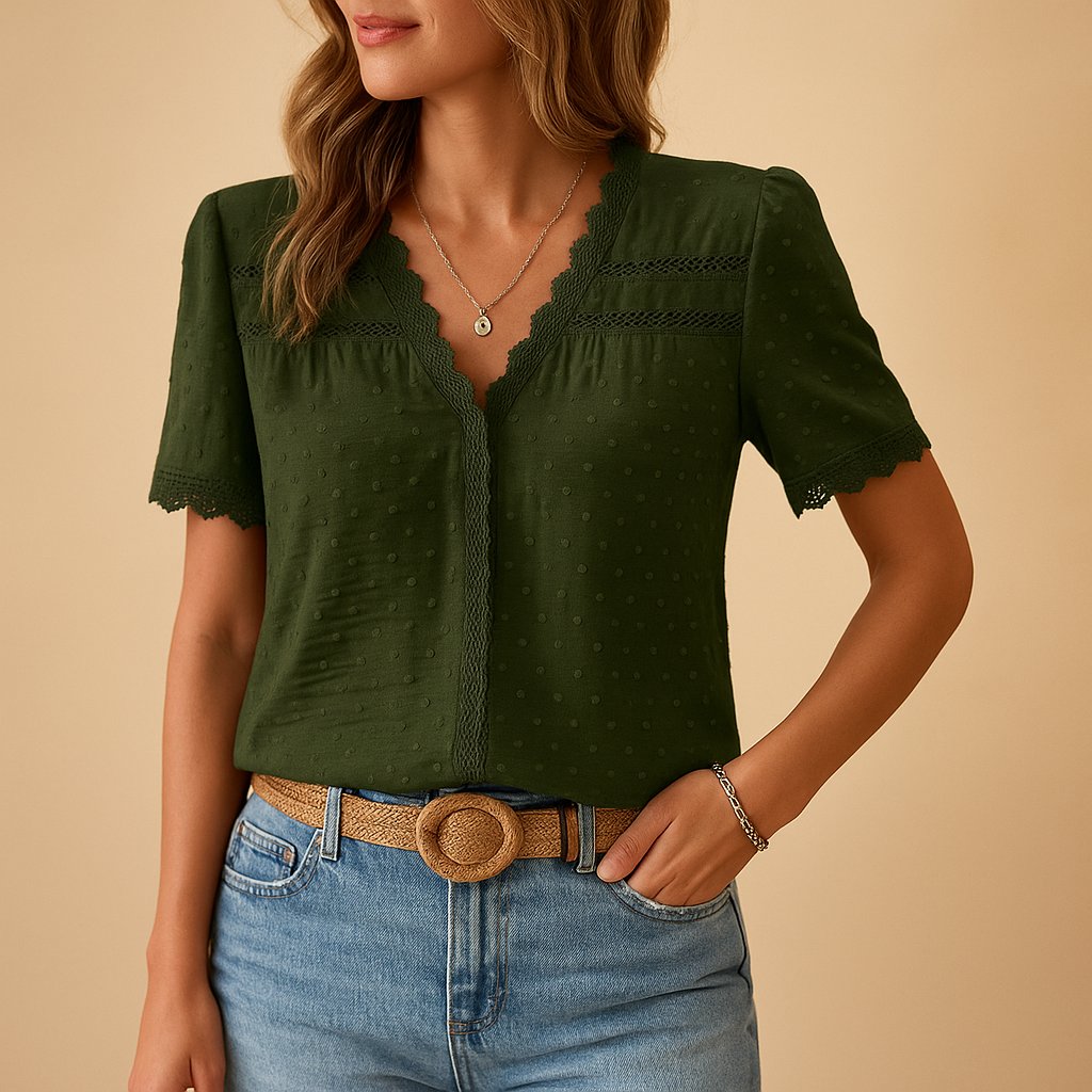 Florence Lace Trim Blouse